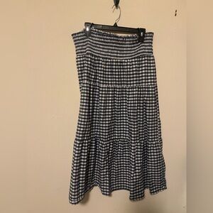 Universal Thread Navy and White Checkered Skirt